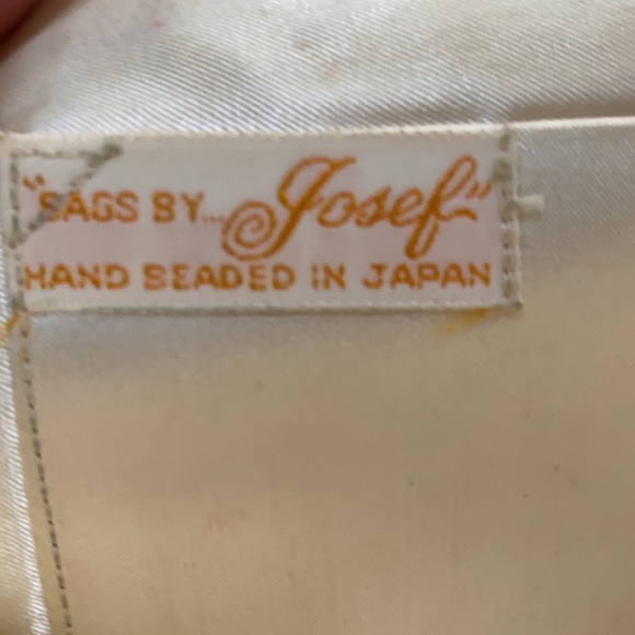 VINTAGE BAG BY JOSEF BEADED JAPAN FLORAL CLUTCH - Picture 16 of 16